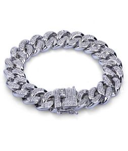 Fashion Gold Color Gepated Micro Pave Cubic Zirkoon Bracelet All Iced Out New Night Club Men Braclets Hip Hop Bracelets2825867