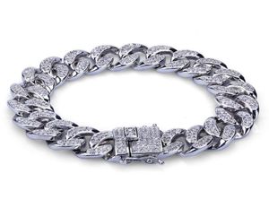 Fashion Gold Color Gepated Micro Pave Cubic Zirkoon Bracelet All Iced Out New Night Club Men Braclets Hip Hop Bracelets4990000