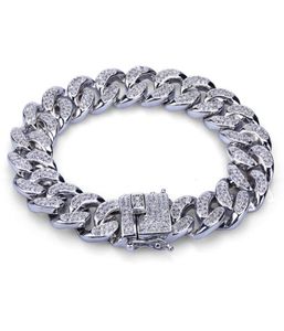 Fashion Gold Color Gepated Micro Pave Cubic Zirkoon Bracelet All Iced Out New Night Club Men Braclets Hip Hop Bracelets6864623
