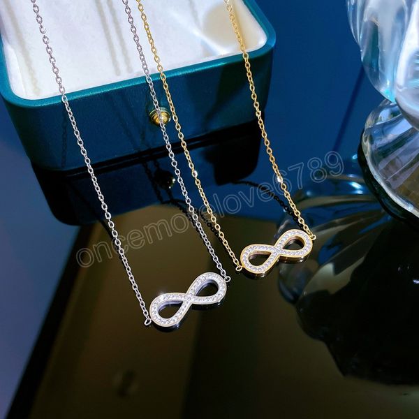 Mode or couleur acier inoxydable bijoux infini pendentif tour de cou colliers pour femmes fête bijoux cadeaux Bijuter Colar