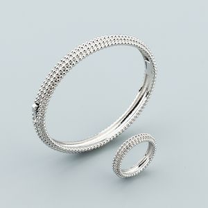 mode or diamant bracelet bracelet argent designer bracelet bague ensemble bijoux femme femmes hommes couple bracelets bijoux chaînes cadeaux de fête mariage en cuivre