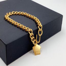 Mode gouden Link Chain armbanden armbanden ketting voor heren Vrouwen Party Bruiloft Liefhebbers gift engagement sieraden voor Bruid Met BOX286E