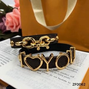 Mode Gouden Liefde Hart Bedelarmband Vrouwen Mannen Liefhebbers Leer Lucky Gevlochten Verstelbare Paar Armbanden Sieraden Met Box354v