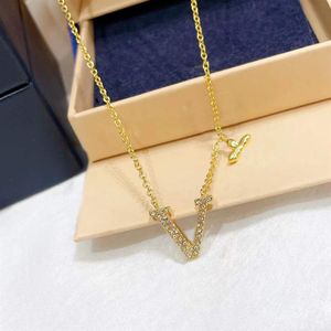 Mode gouden hanger kettingen bijoux voor lady womens Party Wedding Lovers gift sieraden met BOX234h