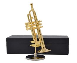 Fashion Gold plaqué de trompette mini-instruments cadeaux cadeaux de décoration de maison6509459