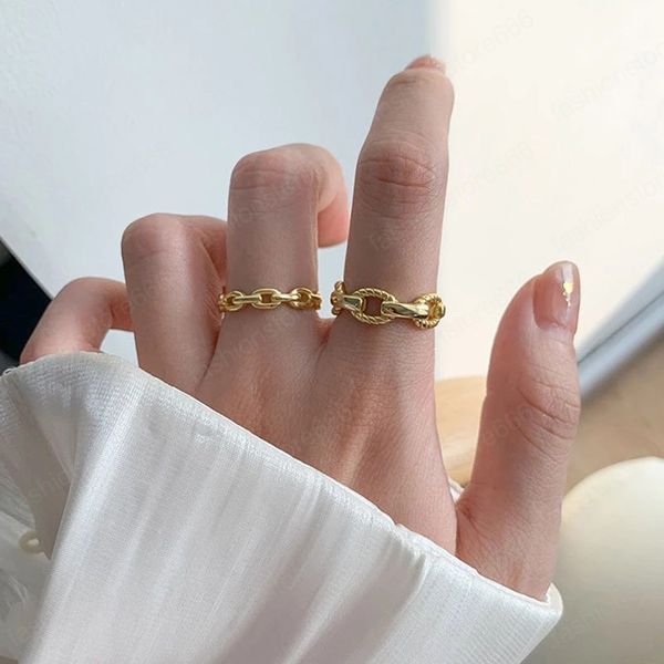 Fashion Gold Ring Vintage Geometric Hip-Hop Punk Anneaux Anneaux d'ouverture pour femmes Bijoux de mariage