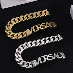 Mode or argent lettre Bracelets manchette charme bracelet pour hommes fête mariage amoureux cadeau bijoux fiançailles avec boîte