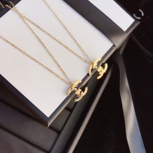 Mode goud met designer hanger merk sieraden meisje cadeau liefde ketting romantisch paar feest lange kettingen lente
