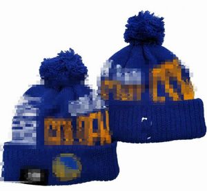 Mode- Golden States''Warriors''Beanie Chapeaux tricotés Équipes sportives Baseball Football Basketball Bonnets Casquettes Femmes Hommes Pom Mode Hiver Top Caps Sport Knit Hats a2