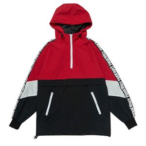 Fashion-Gonthwid Patchwork Kleur Blok Pullover Hooded Jassen 2017 Herfst Rits Trainingspak Casual Jasjassen Hip Hop Mannelijke Streetwear