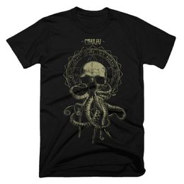 Fashion Gothic Style Cthulhu Cultist Tshirt Summer Coton Colonté à manches Oneck Mens T-shirt S3XL 240409