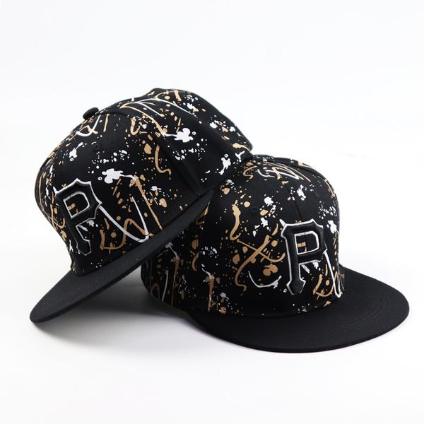 Moda Graffiti Hiphop Cap para hombres mujeres letra P bordado gorra de béisbol primavera y verano sombrero plano al por mayor HCS306