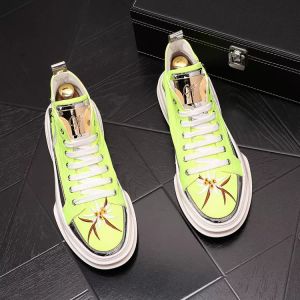 Mode Graffiti Printing Paar Board Boots Mannen Low-Cut Flat Casual Business Party Schoenen Comfortabele Ademende Outdoor Sneakers