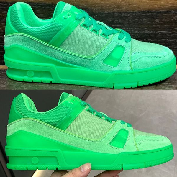 Fashion Green Casual Sneakers Mens ou femmes Designer Sports Chaussures Spring Low-Top Design Us Usistant Sondage sans glissement 35-45 Top Top High Quality and Original Boîte