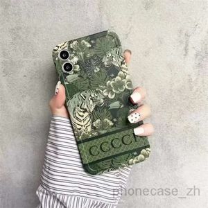 Fashion Green Forest Luxury Telefonische cases Classical Tiger Designer Brand Shockproof Phonecase voor iPhone 14 Pro Max Plus 13 12 11 XS XR 8P