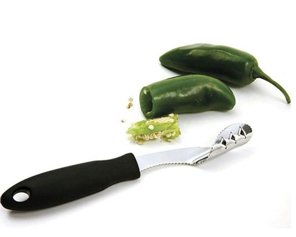 Fashion Green Pepper Corers Cuisine Gadgets Facile Supprimer Chili Tomate Core Furit Outils de légumes Bell Poivrons