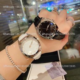 Mode GU pleine marque montres-bracelets femmes dames fille diamant Style avec Logo de luxe bracelet en cuir horloge à Quartz Gu132
