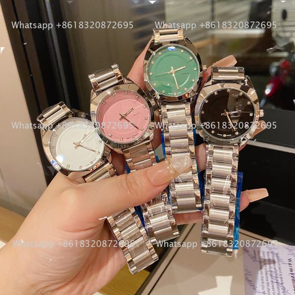 Mode GU pleine marque montres femmes dames fille diamant Style avec Logo de luxe métal acier bande Quartz horloge Gu133