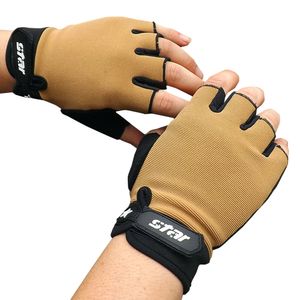 Mode-gants demi-doigts hommes femmes Gym Fitness musculation entraînement Jogging course entraînement sans doigts