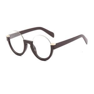 Modische Halbrahmen-Sonnenbrille, Retro-Halbrahmen-Sonnenbrille mit rundem Farbverlauf, Brillengestelle