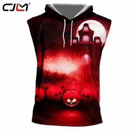 Mode Halloween Homme Château D'horreur À Capuche Débardeur Street Wear Vente Gilet 6XL Hommes 3D Imprimé Vêtements 220623