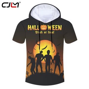 Mode Halloween Man Maan Zombie Tee Shirt Street Wear Verkopen Groothandel Capuchon T-shirt 6XL Heren 3D Gedrukt Kleding 220623