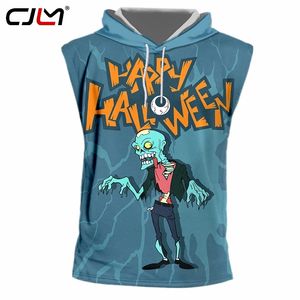 Fashion Halloween Man Zombie Hooded tanktegent Top Street slijtage Verkoop Verk 6xl Mens 3D Gedrukte kleding 220623