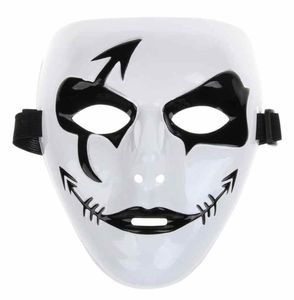 Moda Halloween Mardi Gras Máscara Hip Hop blanco Baile callejero Cara completa Veneciano para hombre Máscaras de baile de máscaras Fiesta de disfraces festiva 7269606