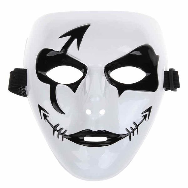 Moda Halloween Mardi Gras Máscara Blanco Hip Hop Baile callejero Cara completa Veneciano Hombres Máscaras de bola enmascarada Festivo Fiesta de disfraces Suministros