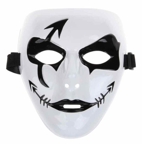 Moda Halloween Mardi Gras Máscara Hip Hop blanco Baile callejero Cara completa Veneciano para hombre Máscaras de baile de máscaras Fiesta de disfraces festiva 7269606