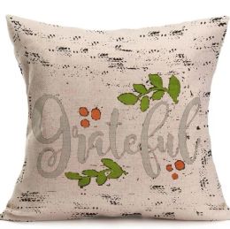 Housse de coussin en coton et lin, taie d'oreiller à la mode, joyeux Thanksgiving, décor d'automne, pour remercier le canapé, la maison et la voiture