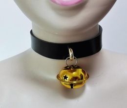 Fashion Harajuku 100handmade Collar Stud Goldcolor Bell Punk Rock Goth Choker Collier Chokers6661757