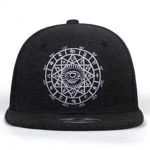 Mode Harajuku Hommes Femmes Casual Snapbacks Noir Gris Eye Broderie Cap Hip Hop Chapeaux Casquettes De Baseball Garros