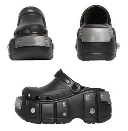 Mode HardCrocs Mule zwarte rubberen sandaal Designer Mannen Vrouwen Platform verhoging Slijtage slipper hoogwaardige Schoenen Maat 35-46