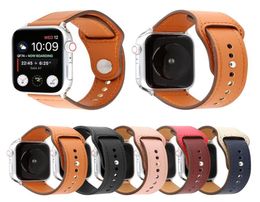 Fashion Hasp Leather Band for Apple Watch Strap 38mm 40mm 42mm 44mm pour Iwatch Band Series 1 2 3 4 Bracelet Belt Factory Outlets8650240