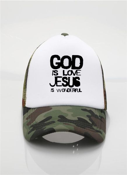 Chapeaux de mode dieu est amour jésus évolution vrais hommes prier imprimer casquettes de Baseball hommes et femmes été tendance casquette nouveau soleil hat6658719