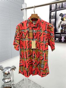 Fashion Hawaii Floral Letter Print Beach Shirts Heren Designer Silk Bowling Shirt Casual Shirts Men Heren Zomer Korte mouw Loose overhemd M-XXXL #X10