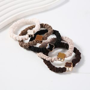 Elegant Leather Hair Tie for Women - Durable, High Elasticity Fashion Headband, Simple Small Intestine Loop Ponytail Holder