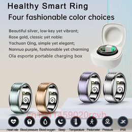 Mode Gezondheid Smart Ring Hartslag Bloed Zuurstof Lichaamstemperatuur Monitoring Tracker Smart Vinger Digitale Ringen Mannen Vrouwen Geschenken 240314