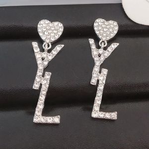 Mode Hart Diamant Letter Designer Studs Merk Oorbellen Parel Oordruppel Geometrisch Heren Dames Verguld Zilver Stud Oorbel Bruiloft Feest Sieraden Accessoire