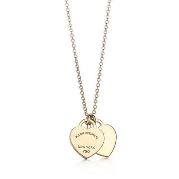 Collares de corazón de moda Joyería de lujo con punta de flecha cruzada para mujeres Collar de oro Cadena de plata Joyas Diseñadores Cumpleaños Regalo de boda de Navidad al por mayor