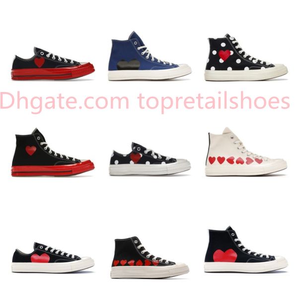 Mode coeur impression chaussures années 1970 décontracté toile chaussures amoureux Sneaker doux concepteur rouge-bas femmes hommes