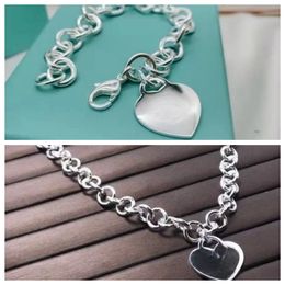 Mode hartvorm hanger ketting armband oorbellen sieraden met pakketdoos cadeau