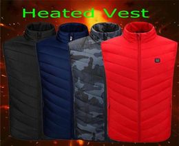 Modieus verwarmd vest met accu, 5V YKK-ritsen en waterdicht, windbestendig Outcoats Winterbuitenvest FS91242740725