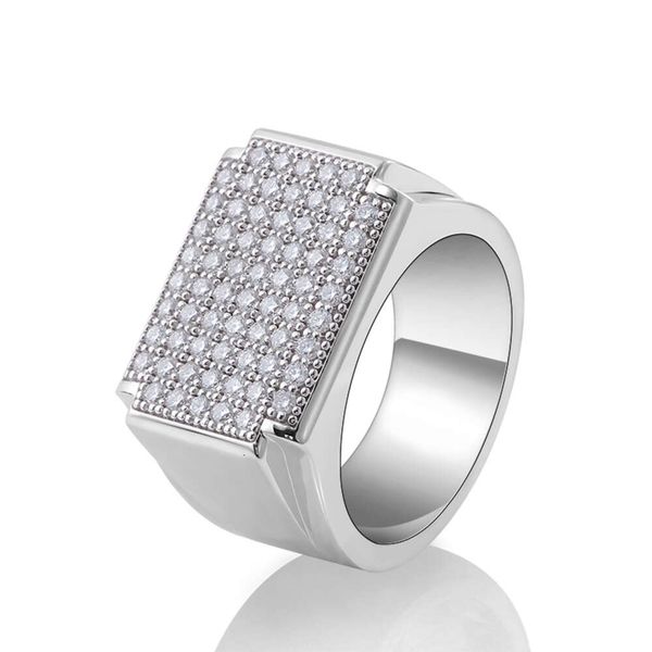 Bague de mariage en or pour hommes, diamant blanc lourd DEF 10K DEF Moissanite