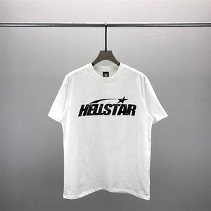 Moda hellstar camisa para hombre Rappe Top High American tide marca divertida cómico inglés letra impresa suelta todo el cuello redondo camiseta de manga corta TEE tide A20