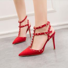 Mode sandales à talons hauts talon en cuir véritable 10 cm chaussures femme avec nœud chaussures habillées à talons hauts sangle arrière sexy dame sandale taille 34-40