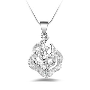 Gratis verzending fashion hoge kwaliteit 925 zilver Kenmerk Met diamanten sieraden 925 zilveren ketting Valentijnsdag vakantie geschenken hot 1653