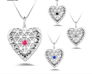 Livraison gratuite mode haute qualité 925 argent Phase Box avec bijoux en diamant 925 collier en argent Saint Valentin cadeaux de vacances chaud 1619