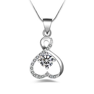 Livraison gratuite mode haute qualité 925 argent Soulmate White diamant bijoux 925 collier en argent Saint Valentin cadeaux de vacances chaud 1671